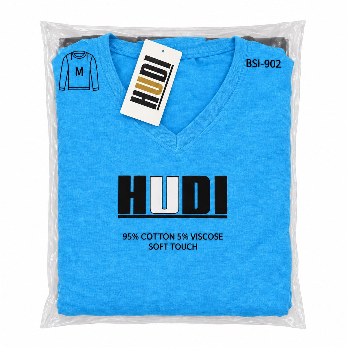 BSI-902 HUDI V-Neck T-Shirt - 95% Cotton 5% Viscose