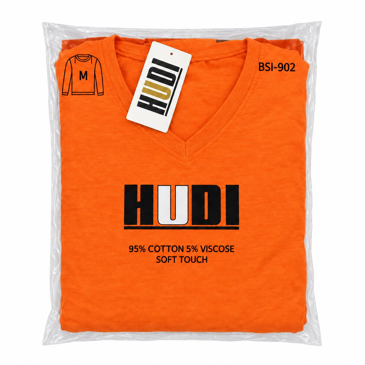 BSI-902 HUDI V-Neck T-Shirt - 95% Cotton 5% Viscose