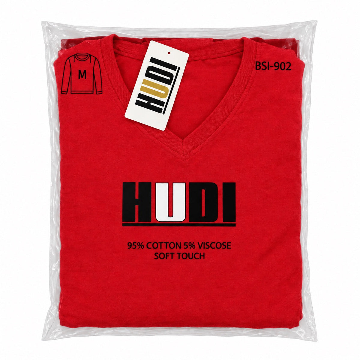 BSI-902 HUDI V-Neck T-Shirt - 95% Cotton 5% Viscose