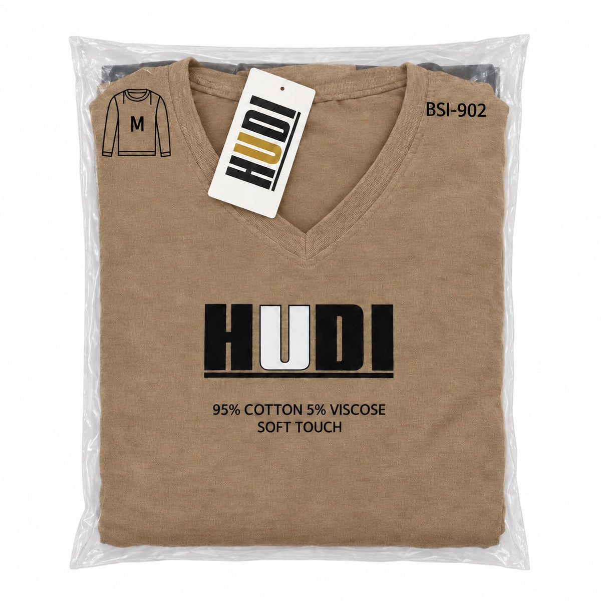 BSI-902 HUDI V-Neck T-Shirt - 95% Cotton 5% Viscose