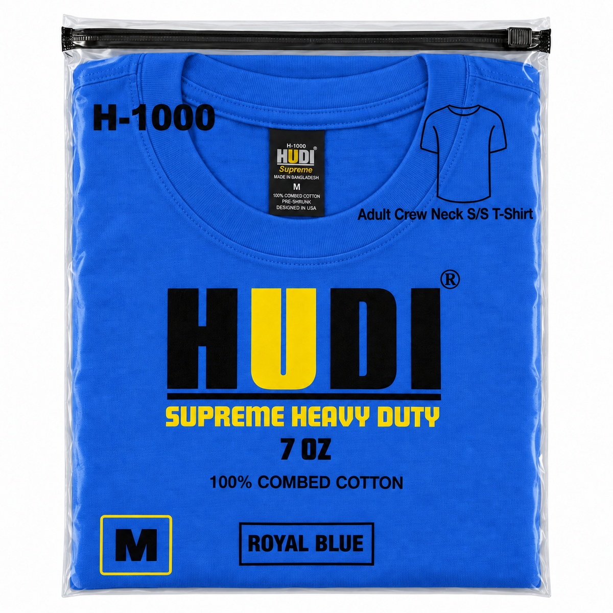H1000 HUDI Supreme Heavyweight Crew Neck T-Shirt