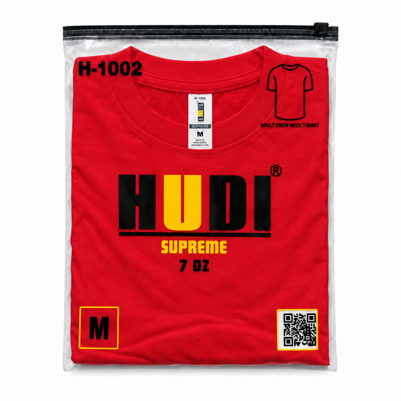 H1002 HUDI Supreme Adult Crew Neck T-Shirt