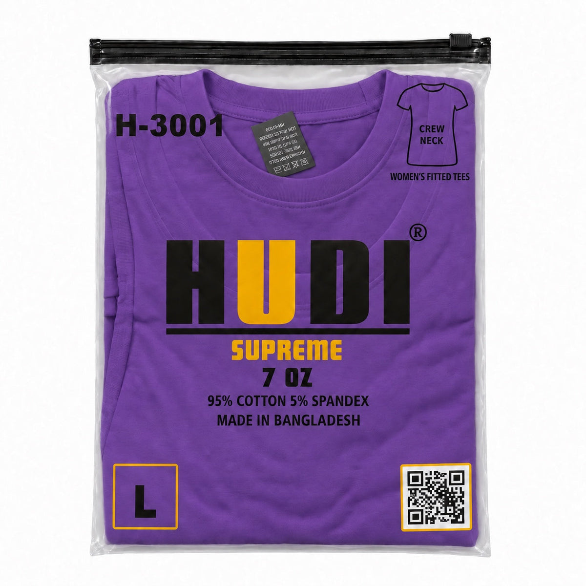 H3001 Womens High Quality 95% Cotton 5% Elastane Cotton Fitted T-Shirt (Copy)