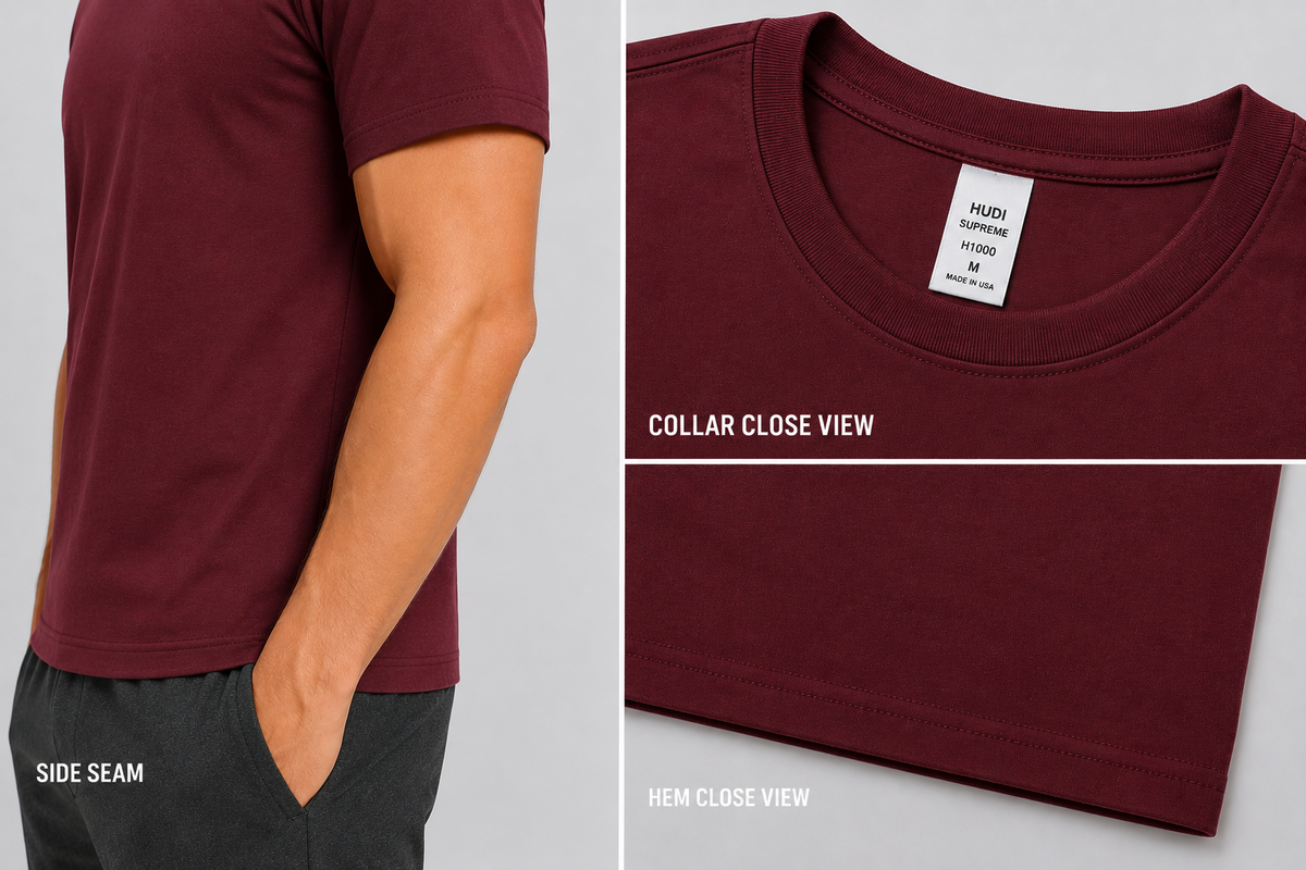 AWD source image 49560211390719: HUDI SUPREME™ H1000 100% Virgin U.S. Combed Cotton | 7 oz Heavyweight Premium T-Shirt