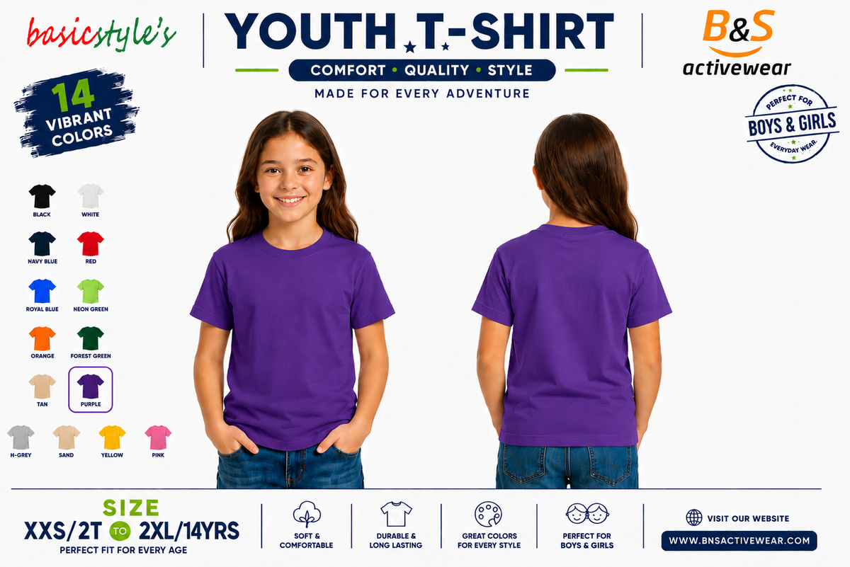 AWD source image 48461665501439: H4001 Youth 100% Ringspun Cotton T-Shirt