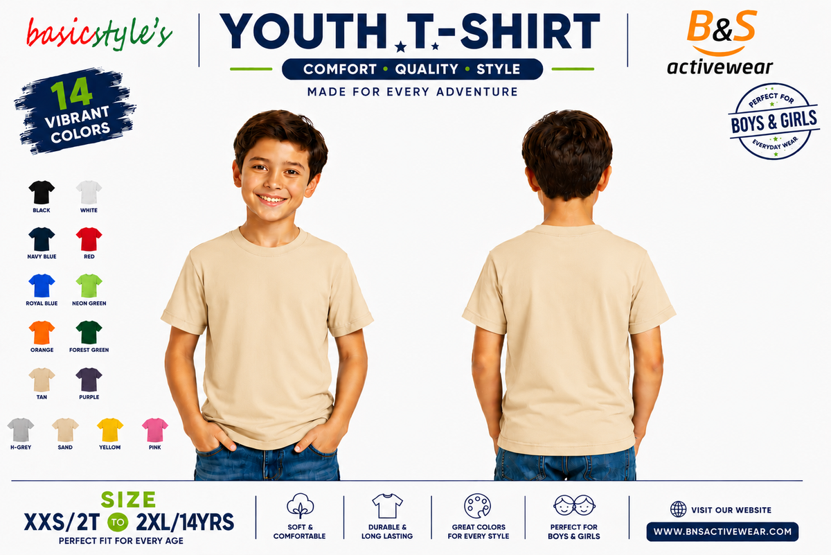 AWD source image 48461665599743: H4001 Youth 100% Ringspun Cotton T-Shirt