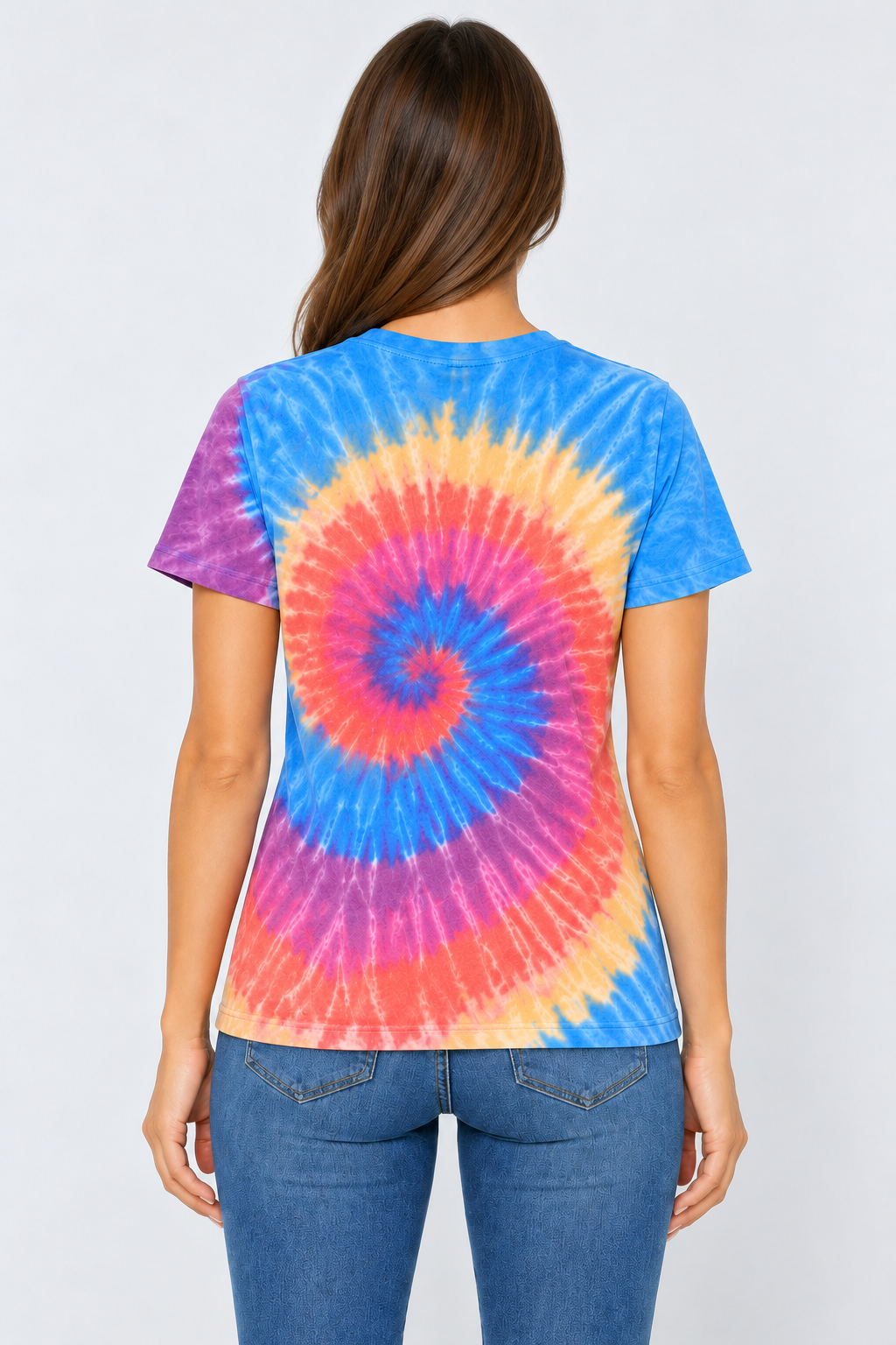 h3001-womens-high-quality-95-cotton-5-elastane-cotton-fitted-t-shirt-copy-awd-9498278134015 | ENTERNY | model back view