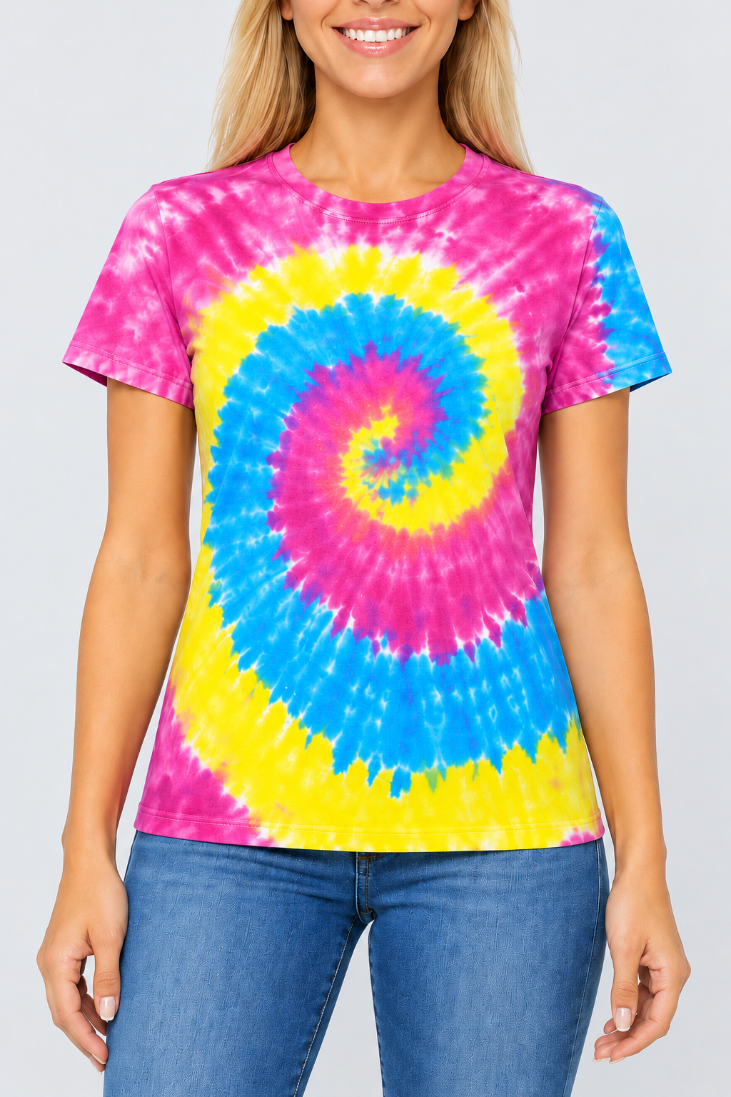 h3001-womens-high-quality-95-cotton-5-elastane-cotton-fitted-t-shirt-copy-awd-9498278134015 | PESTAL | model detail close-up