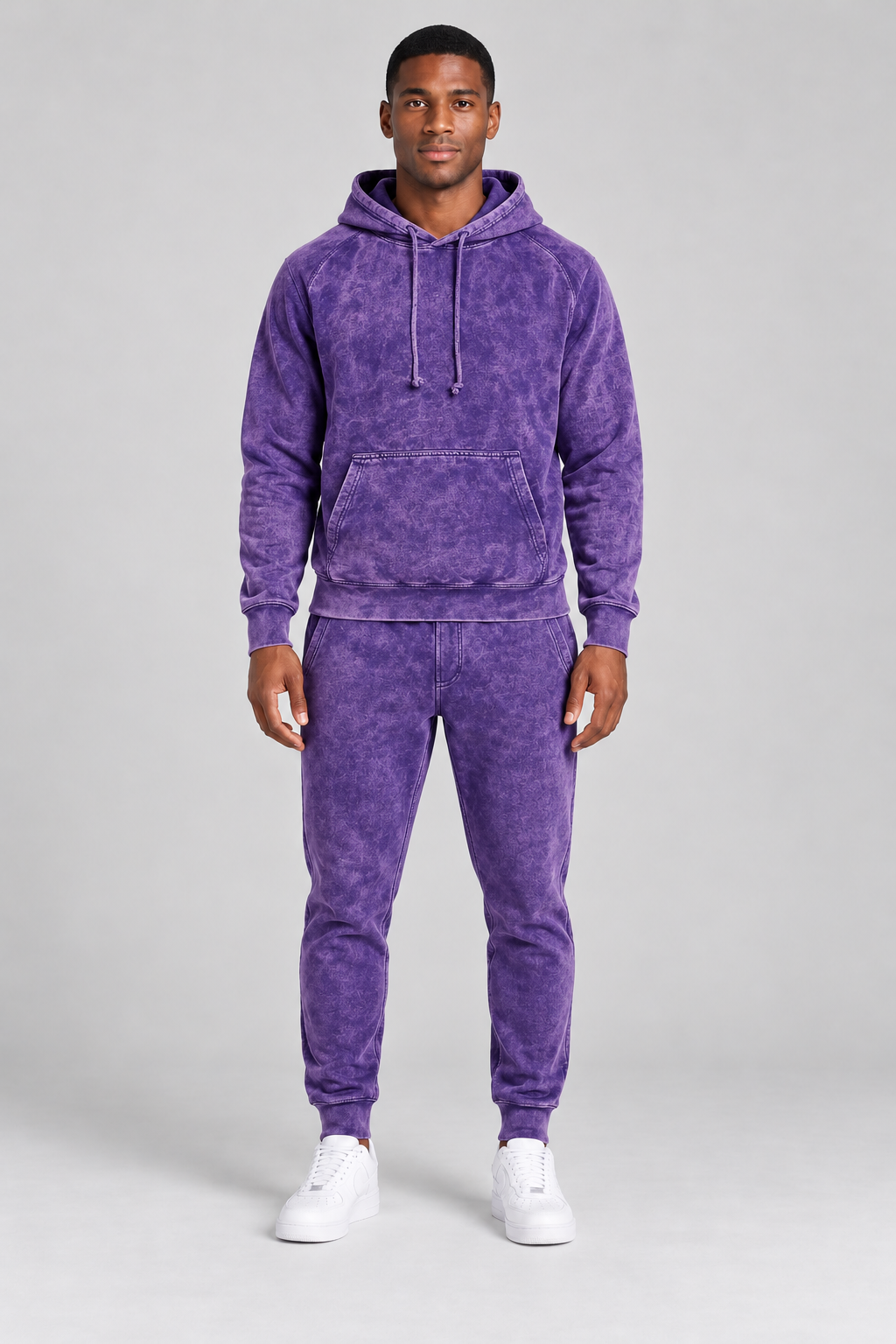 s-s-streetwear-900h-70-30-300gsm-8-85oz-hoodie | Cloud Purple | model front view