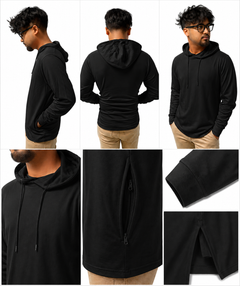 AWD source image 48355693527295: H9004 : Unisex Solid Front Jersey Hoodie with Hidden Zippered Pockets