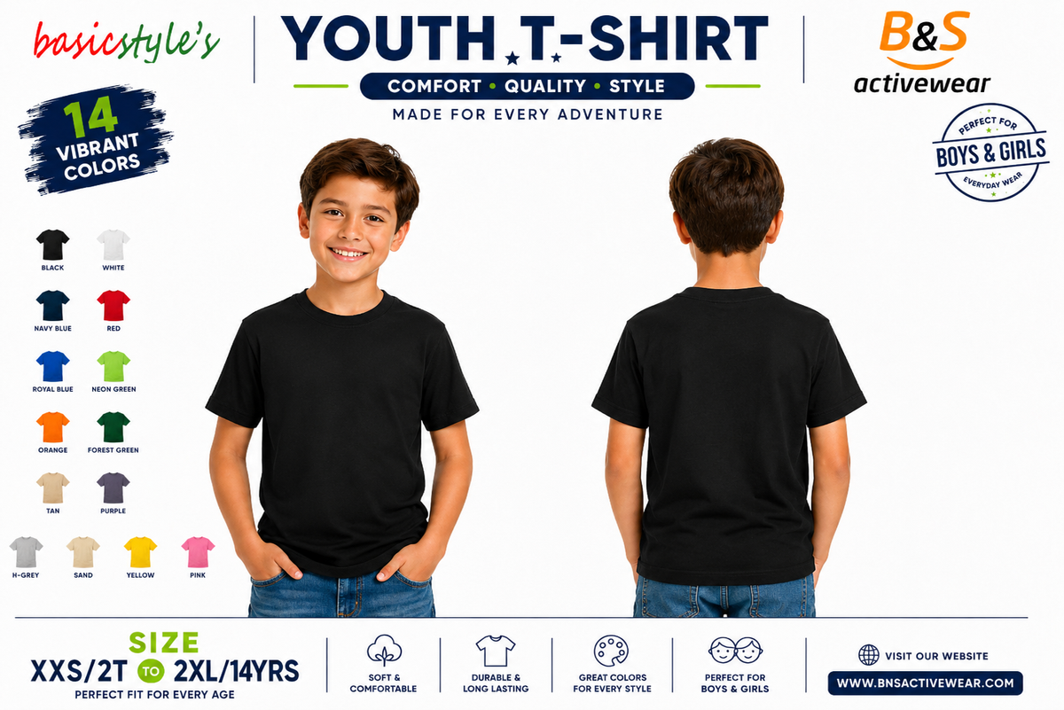 AWD source image 48461665272063: H4001 Youth 100% Ringspun Cotton T-Shirt