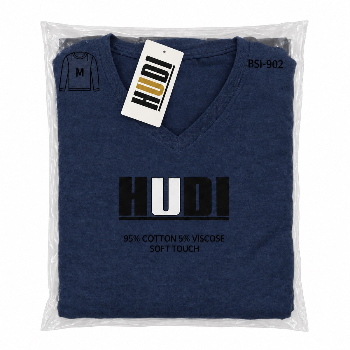BSI-902 HUDI V-Neck T-Shirt - 95% Cotton 5% Viscose