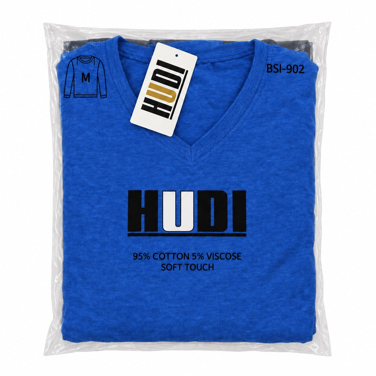 BSI-902 HUDI V-Neck T-Shirt - 95% Cotton 5% Viscose