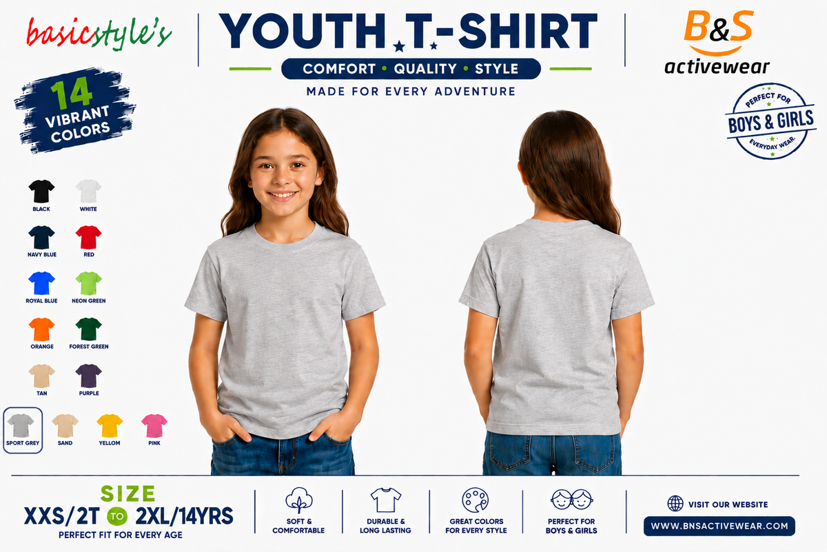 AWD source image 48461665337599: H4001 Youth 100% Ringspun Cotton T-Shirt