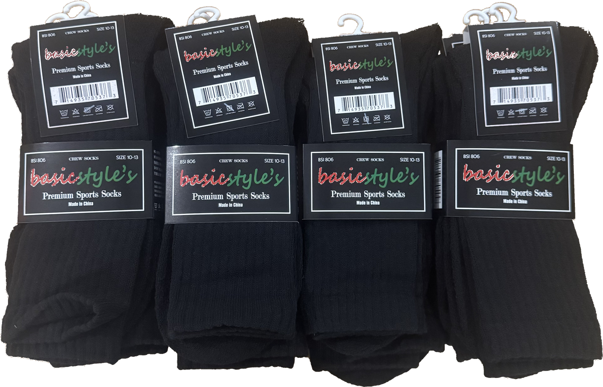 AWD source image 46647088480511: BSI 806 Basicstyle's Premium Crew Sports Socks