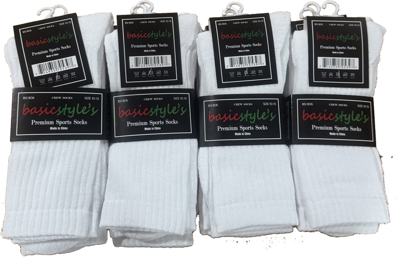 BSI 806 Basicstyle's Premium Crew Sports Socks