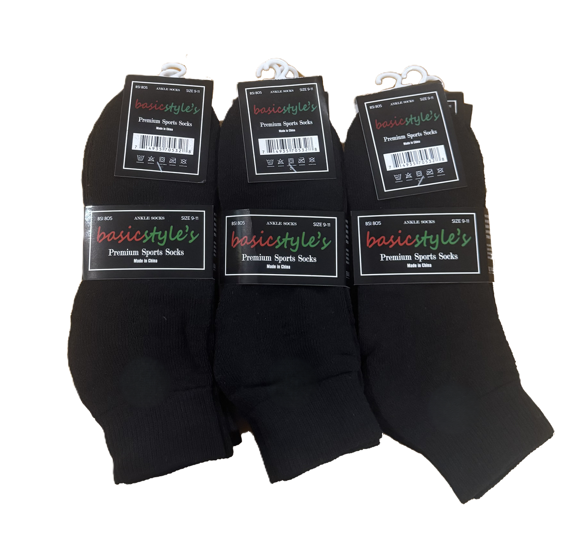 AWD source image 46647033135359: BSI 805 Basicstyle's Premium Ankle Sports Socks