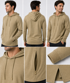 AWD source image 48355695722751: H9004 : Unisex Solid Front Jersey Hoodie with Hidden Zippered Pockets