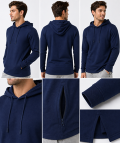 AWD source image 48355695427839: H9004 : Unisex Solid Front Jersey Hoodie with Hidden Zippered Pockets
