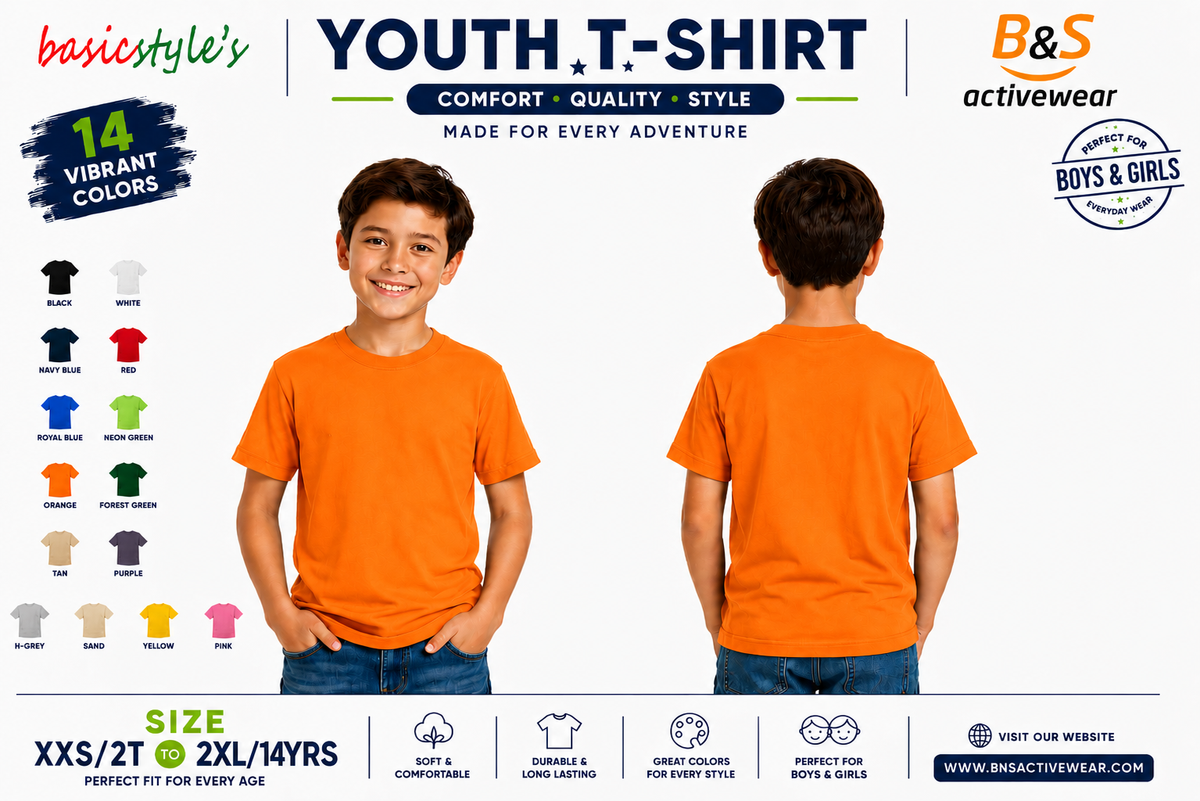 AWD source image 48461665435903: H4001 Youth 100% Ringspun Cotton T-Shirt