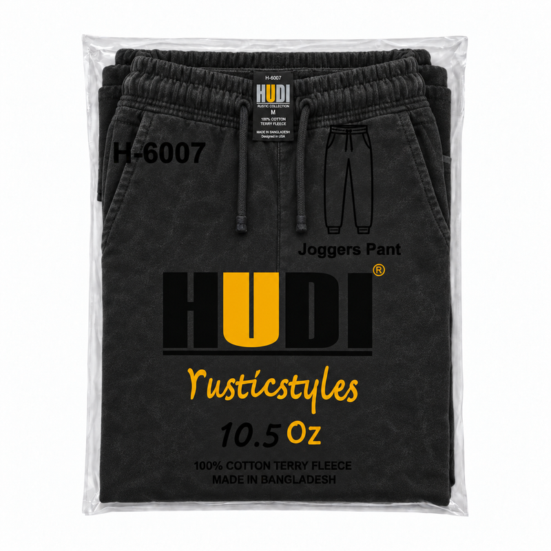 H6007 RusticStyles Premium Vintage Wash 100% Cotton Terry Fleece Jogger Pants