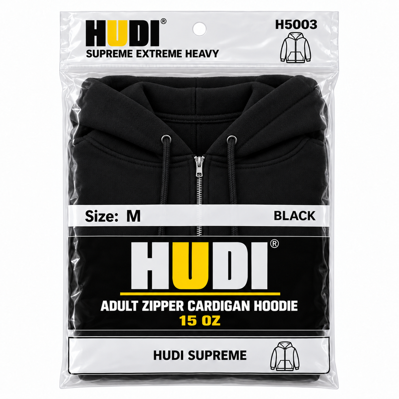 H5003 Supreme Extreme Heavyweight 15oz Adult Zipper Cardigan Hoodie