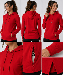 AWD source image 48355695526143: H9004 : Unisex Solid Front Jersey Hoodie with Hidden Zippered Pockets