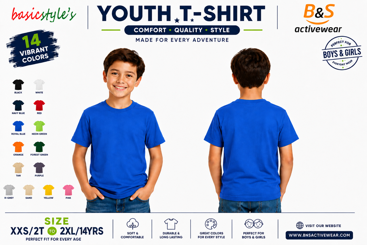AWD source image 48461665566975: H4001 Youth 100% Ringspun Cotton T-Shirt