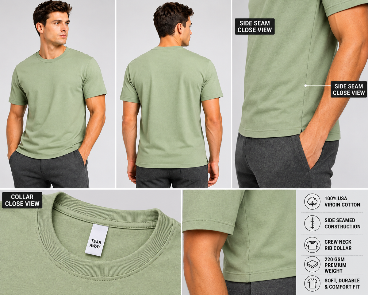AWD source image 49560211620095: HUDI SUPREME™ H1000  100% Virgin U.S. Combed Cotton | 7 oz Heavyweight Premium T-Shirt