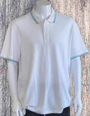 AWD source image 46569848635647: H7005 Men's Pique Polo Shirt with Stripe Collar