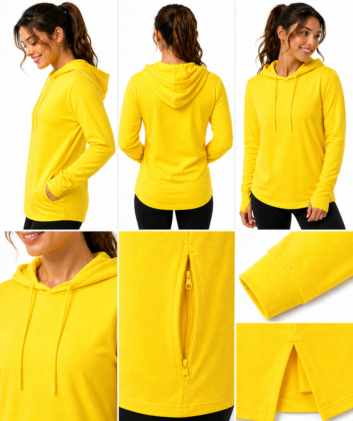 AWD source image 48355695558911: H9004 : Unisex Solid Front Jersey Hoodie with Hidden Zippered Pockets