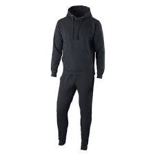 Unbranded 55/45 Cotton Poly Blended Black Hoodie & Jogger Set