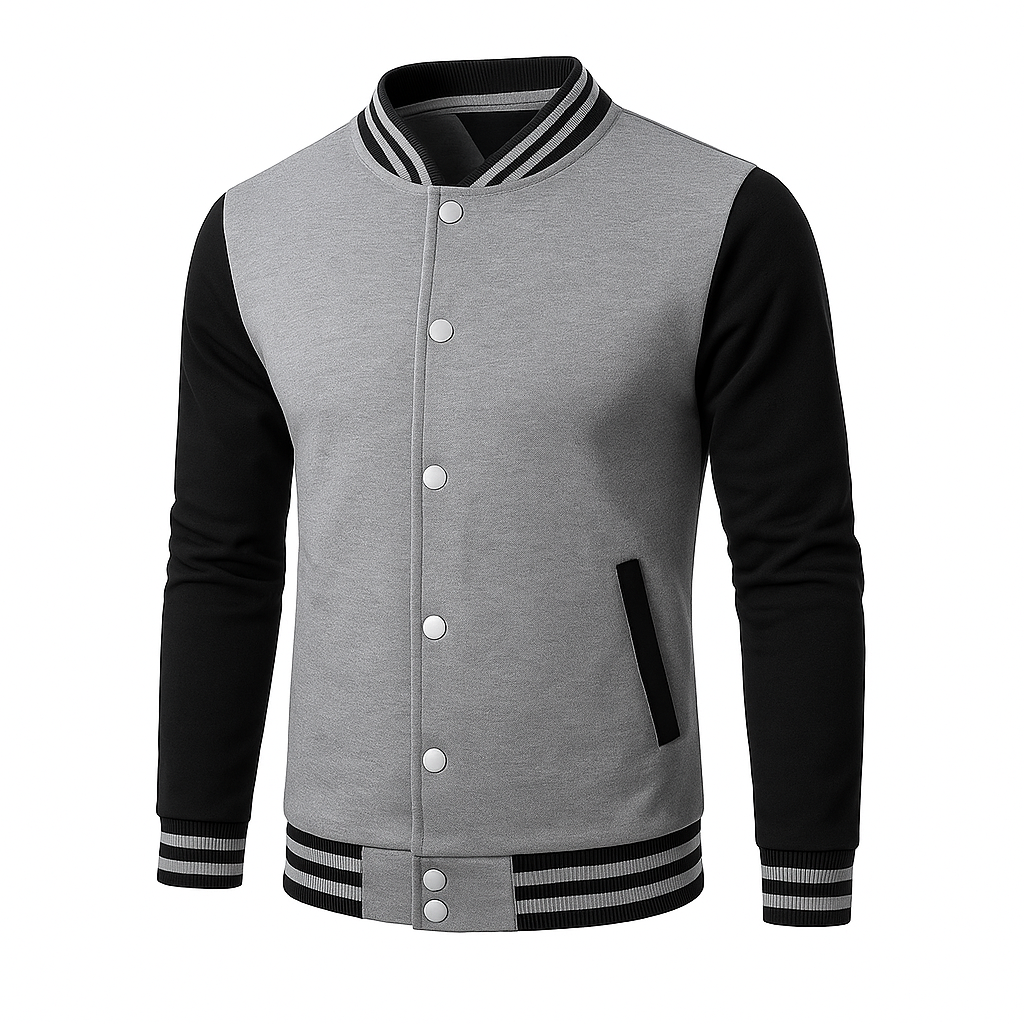 AWD source image 46675320602879: H 5005 HAVEY DUTY 15Oz FLEECE VARSITY JACKET.