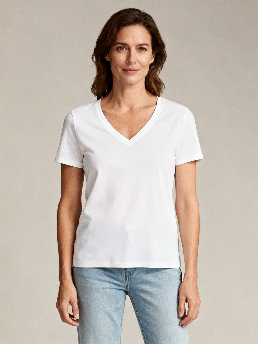V-Neck   BSI 1008 — 100% Premium Ring-Spun  short sleeve T-Shirt