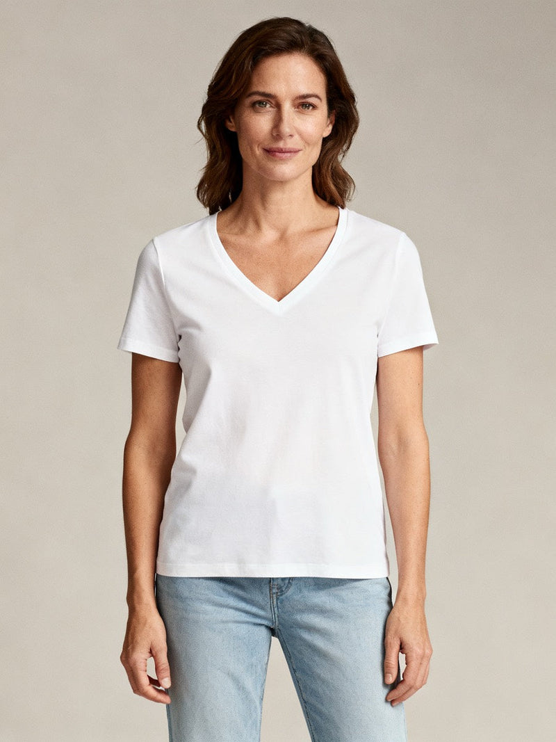 V-Neck   BSI 1008 — 100% Premium Ring-Spun  short sleeve T-Shirt