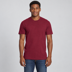 h1009-blended-cotton-polyester-unisex-t-shirt | Burgundy | model front view