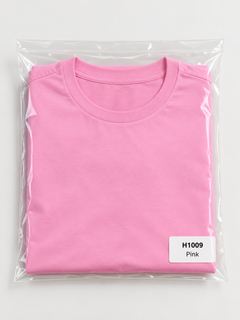 h1009-blended-cotton-polyester-unisex-t-shirt | Pink | packaging