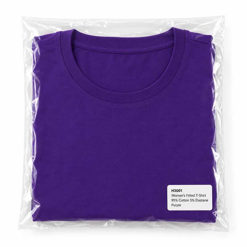 H3001 Womens High Quality 95% Cotton 5% Elastane Cotton Fitted T-Shirt