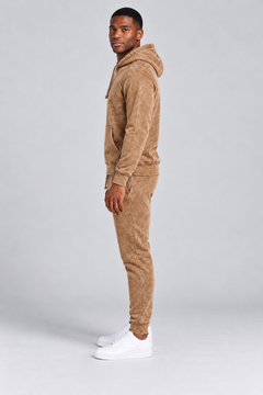s-s-streetwear-900h-70-30-300gsm-8-85oz-hoodie | Camel | model side view