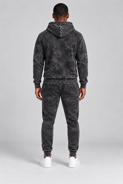 s-s-streetwear-900h-70-30-300gsm-8-85oz-hoodie | Cloud Black | model back view