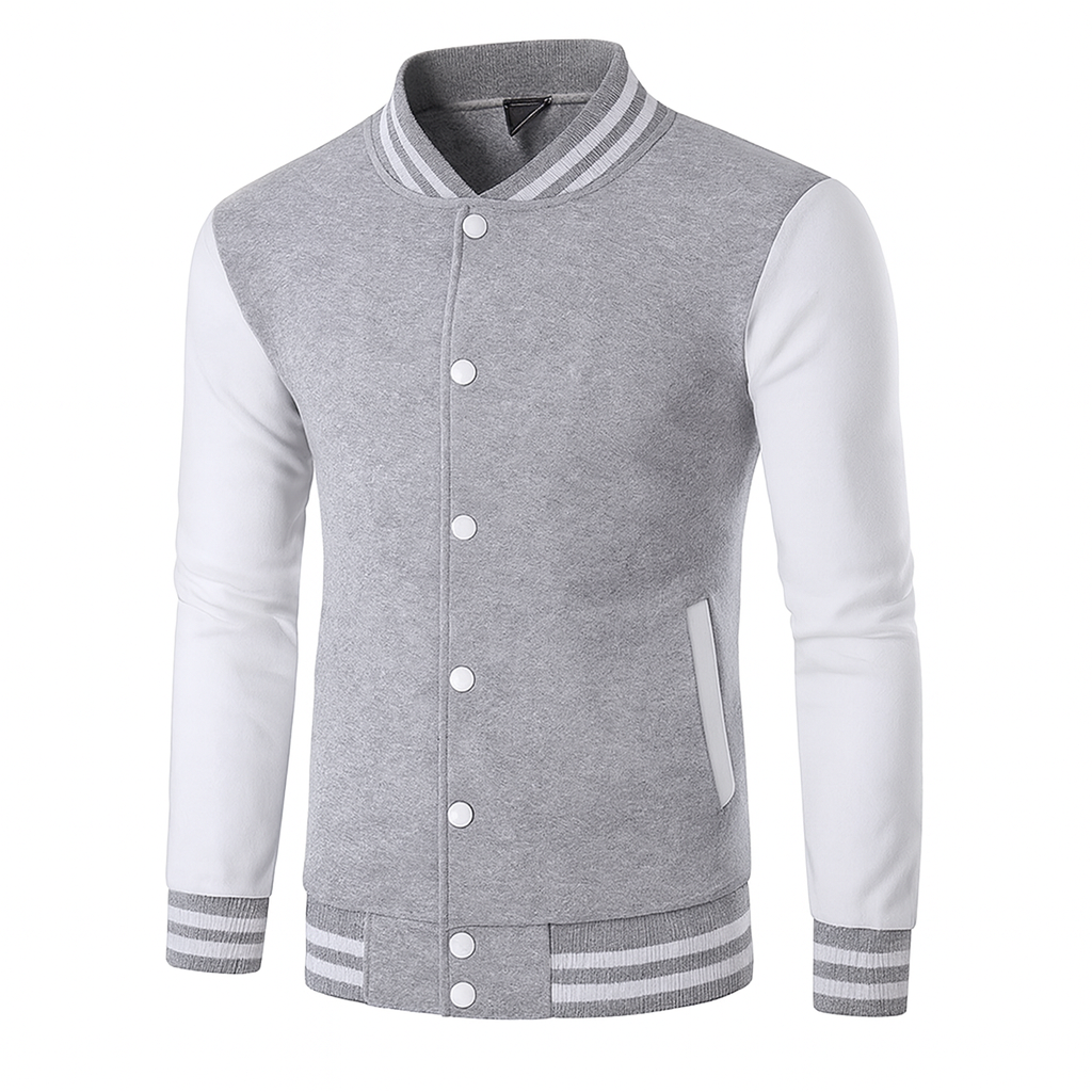 AWD source image 46675320897791: H 5005 HAVEY DUTY 15Oz FLEECE VARSITY JACKET.