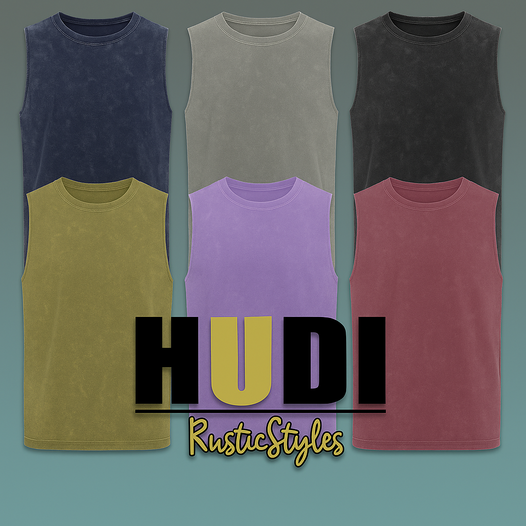 AWD source image 46002652545279: H 6004 HUDI RusticStyles – Premium Vintage Wash Sleeve less Tee
