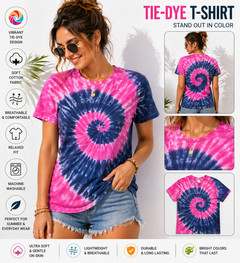 AWD source image 48434243993855: BSI 304 Women’s Tie Dye Soft Style T-Shirt – 60% Cotton 40% Polyester Crew Neck Tee