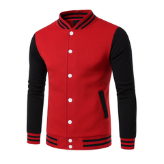 AWD source image 46675320439039: H 5005 HAVEY DUTY 15Oz FLEECE VARSITY JACKET.